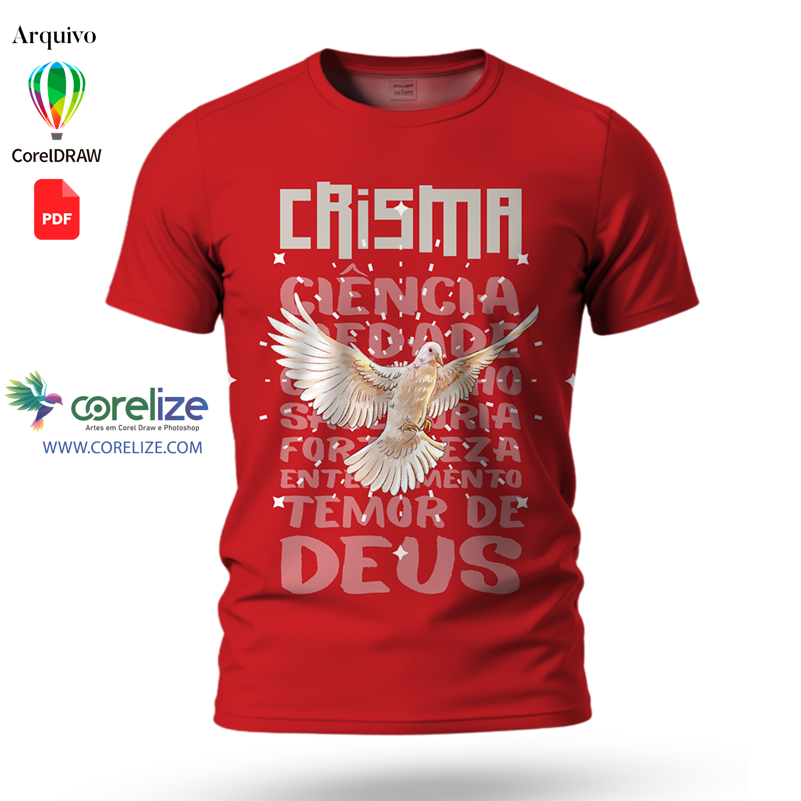 Arte Crisma para sublimação de camiseta