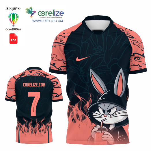 Arte Perna Longa rosa e azul futebol para sublimação de camiseta