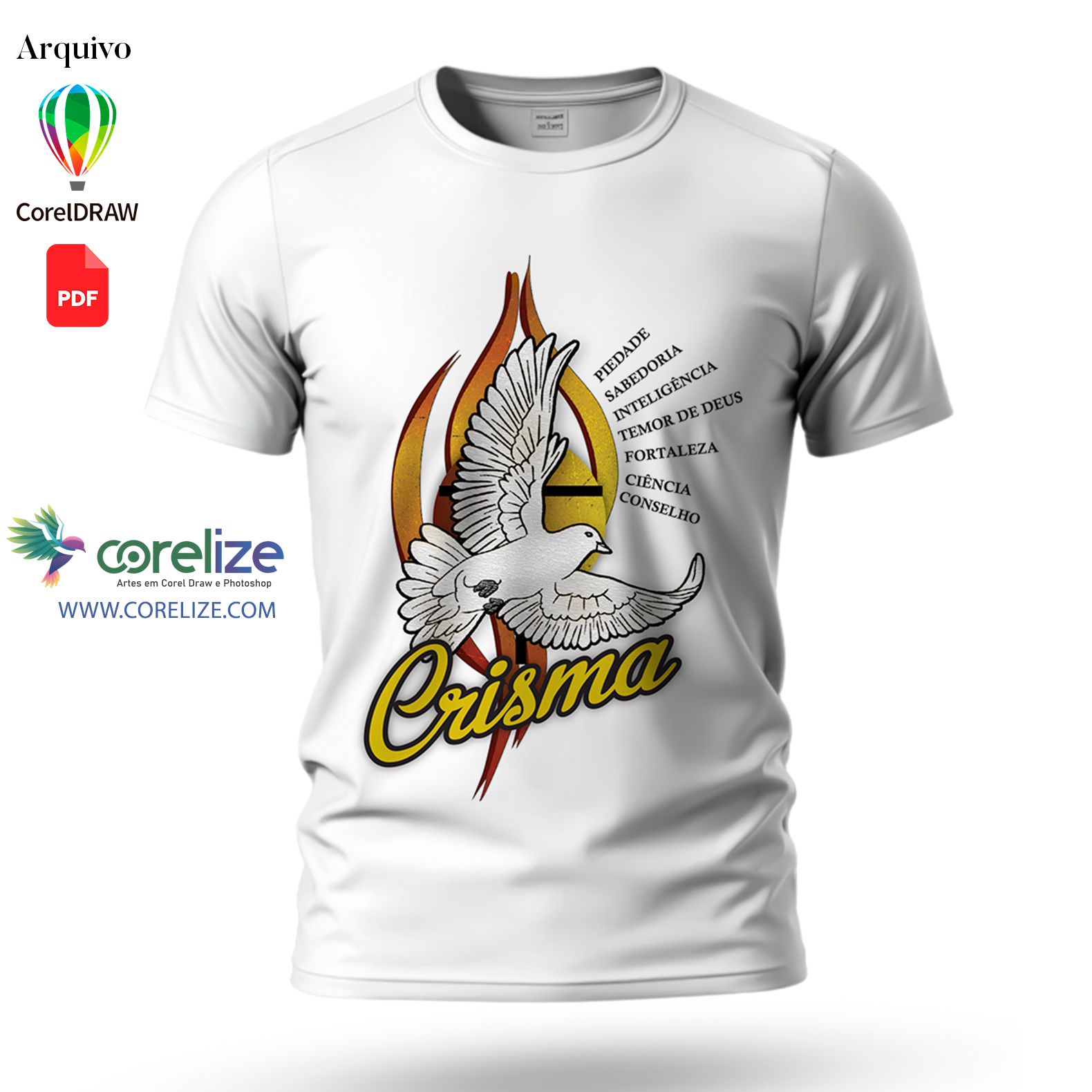 Arte Crisma para sublimação de camiseta