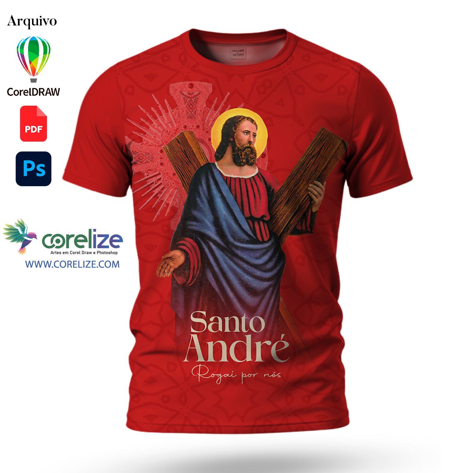 Arte Santo André para sublimação de camiseta