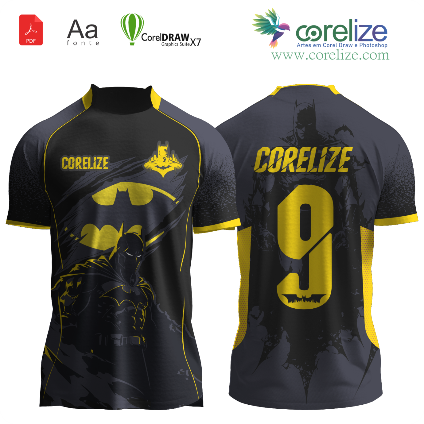 Arte Batman futebol para sublimação de camiseta