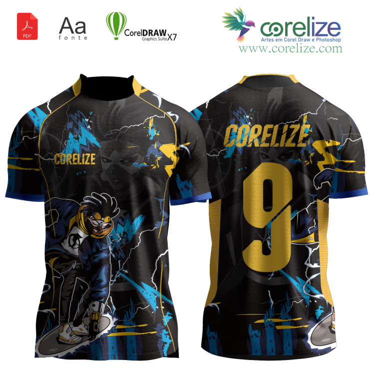 Arte Super Choque futebol para sublimação de camiseta