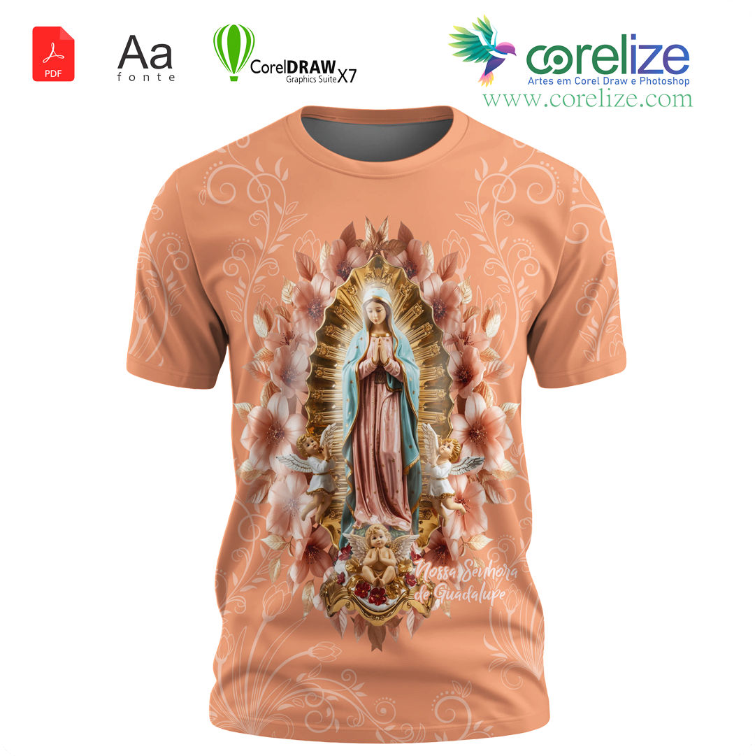 Arte 02 Nossa Senhora De Guadalupe para sublimação de camiseta