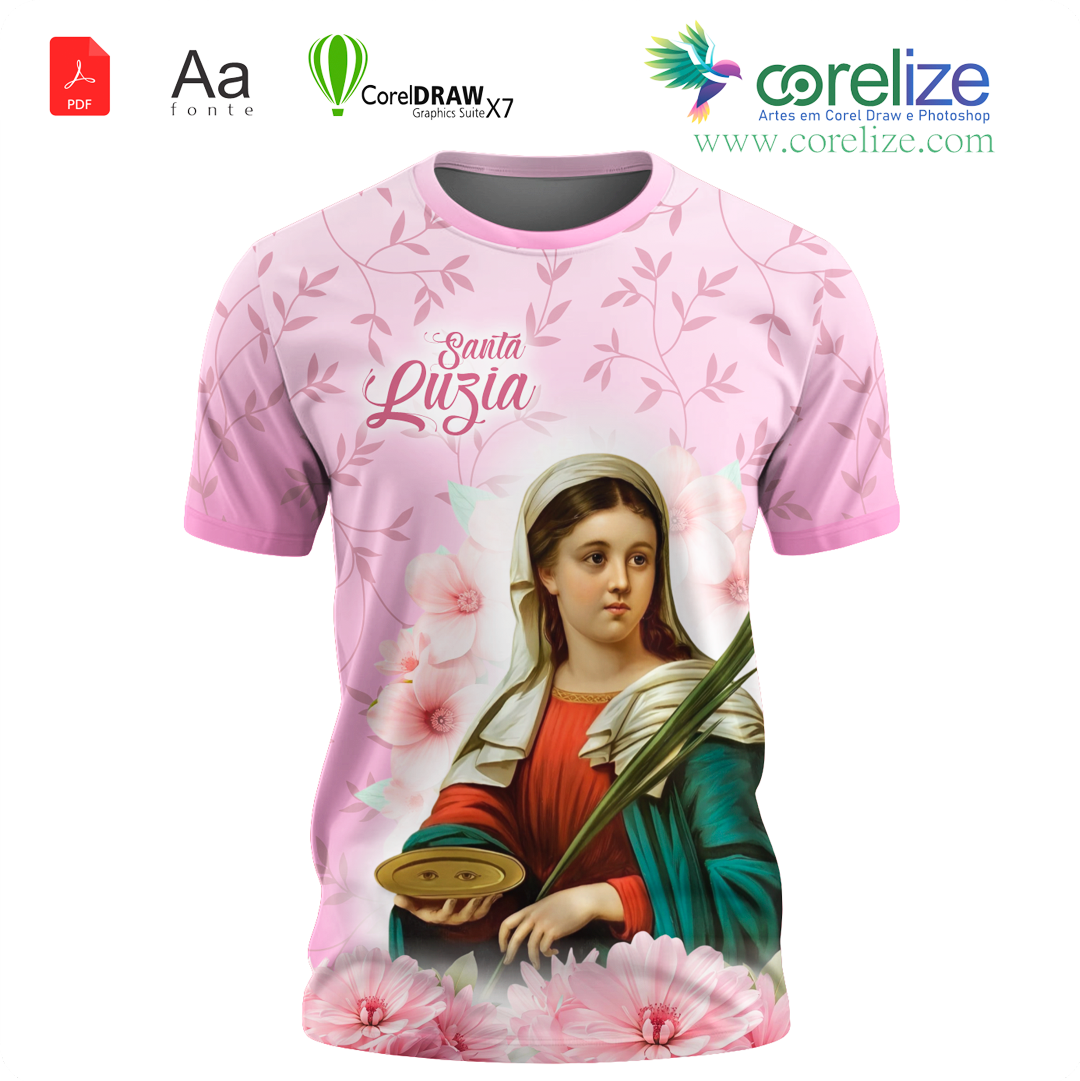 Arte Santa Luzia 06 para sublimação de camiseta