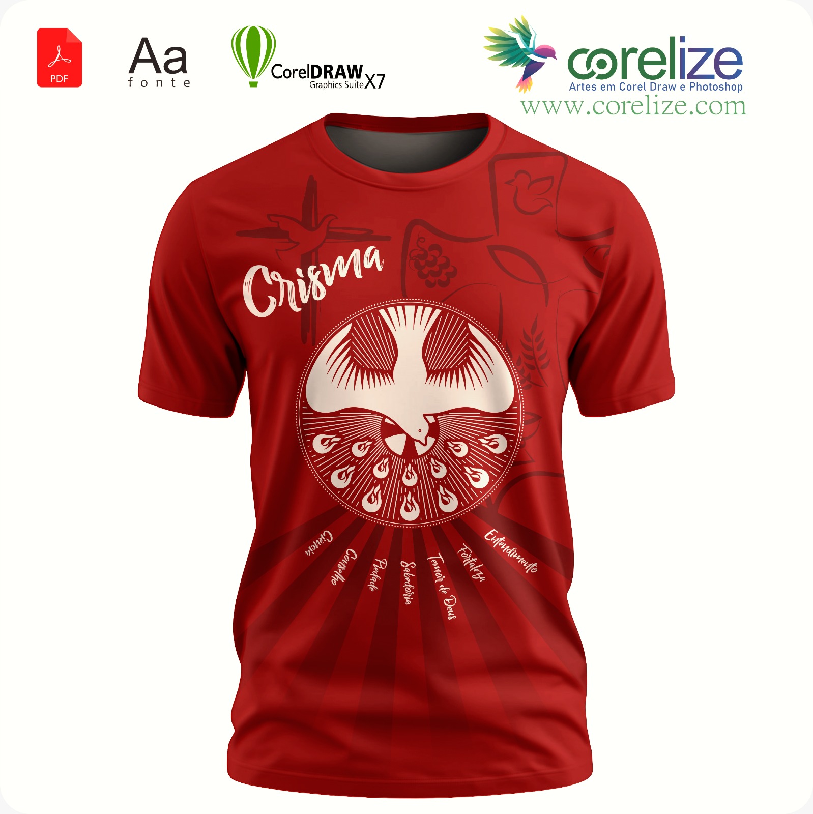 Arte: Arte 11 Crisma para sublimação de camiseta