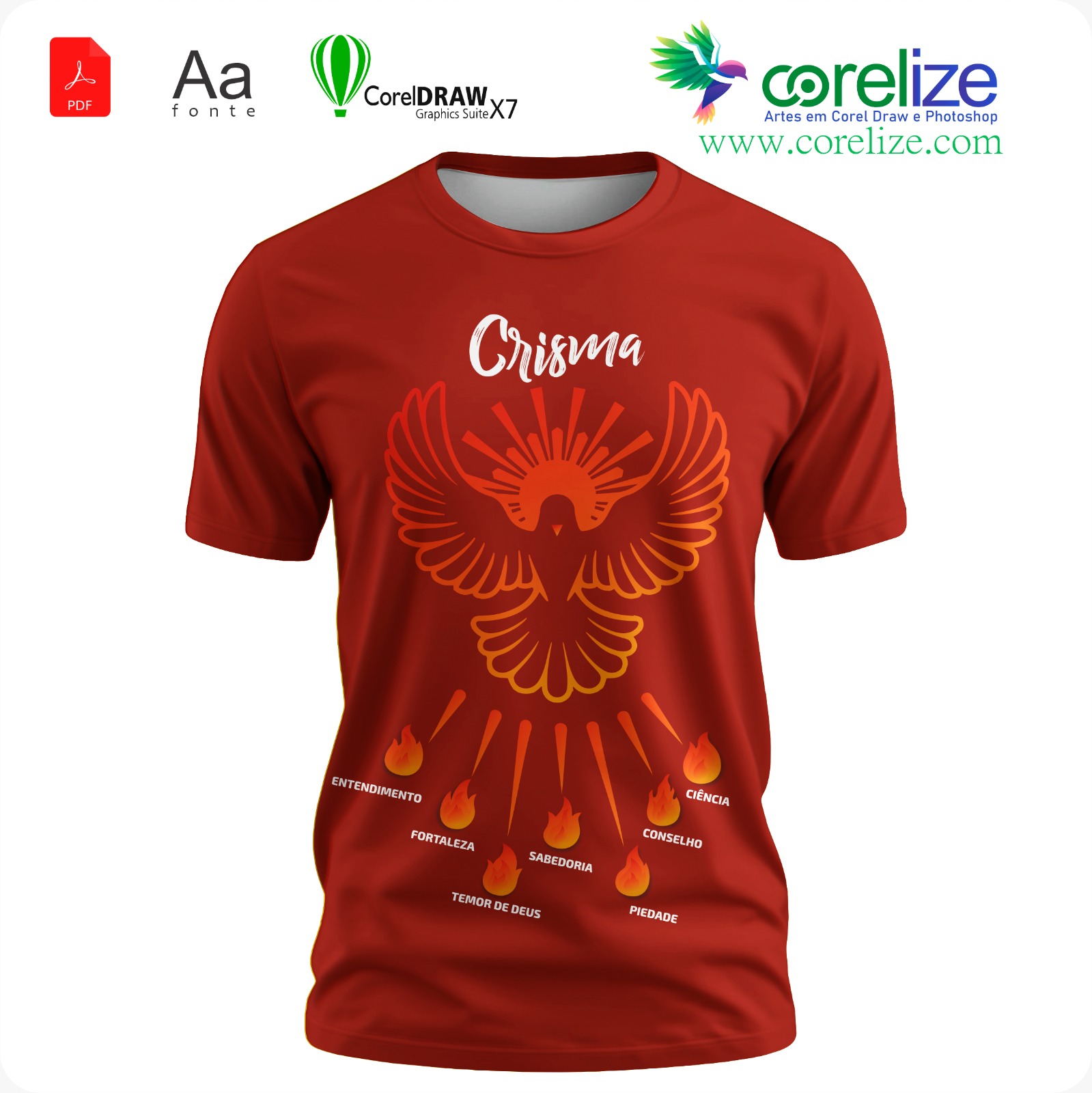 Arte: Arte 12 Crisma para sublimação de camiseta